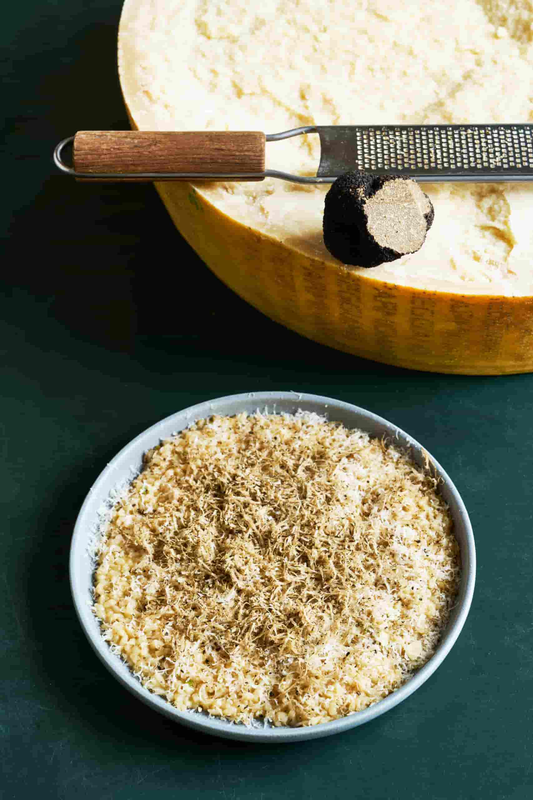 revet trøffel og parmesan